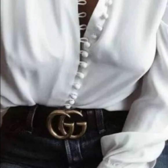 ❤️❤️❤️ ⭐️White Top Classy Preppy Cute Hot Office - Picture 2 of 5